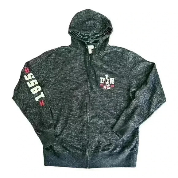 Disney Parks Mickey Mouse Zip Hooded Black Jacket Size L - Picture 8 of 10